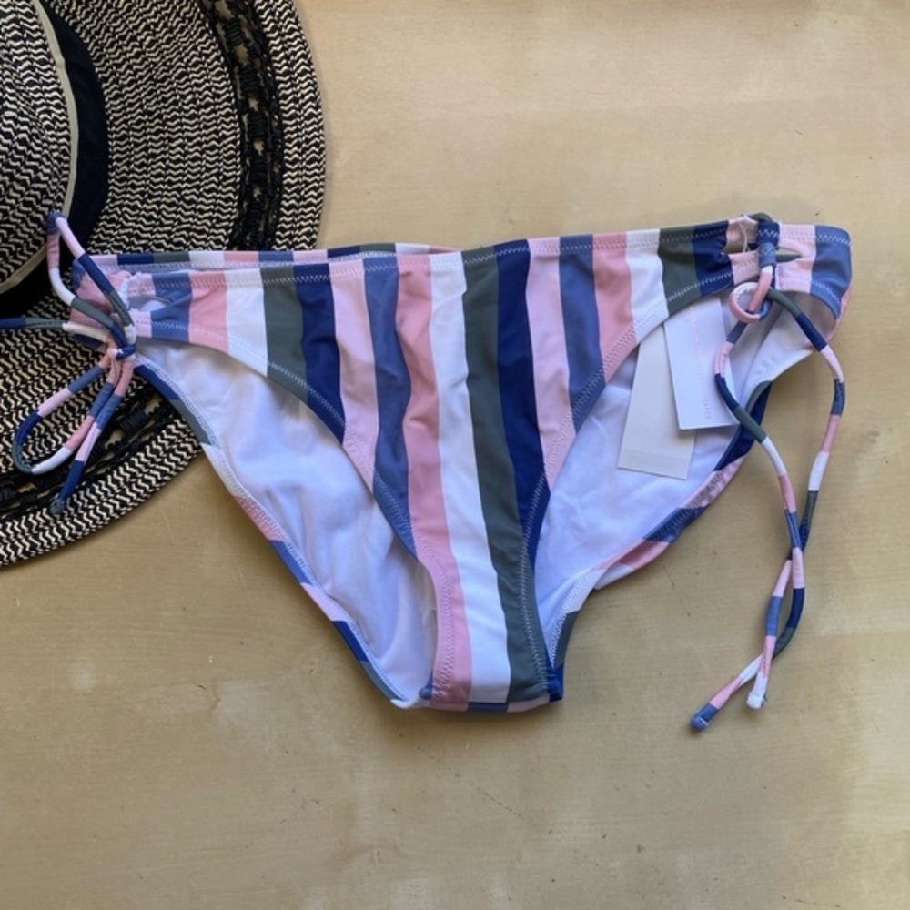 Raisins Sweet Side Striped Bikini Bottoms NEW